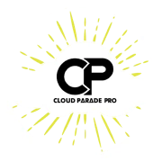 Cloud Parade Pro logo with sunburst design.